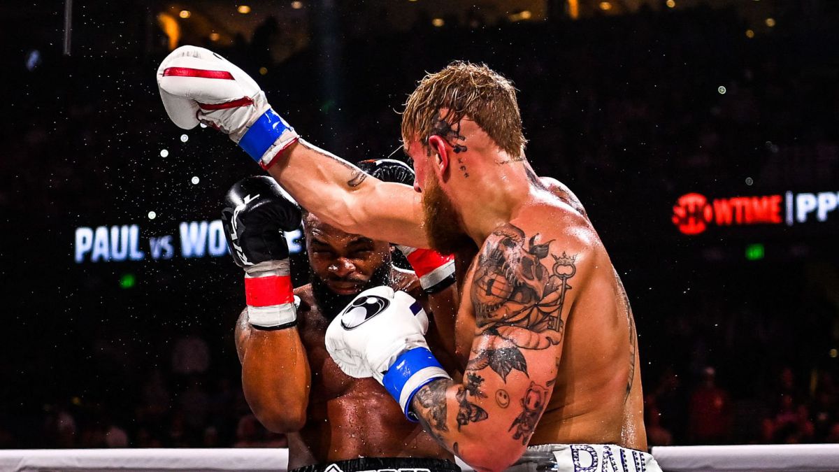 Watch Jake Paul one-punch KO of Tyron Woodley in sixth round