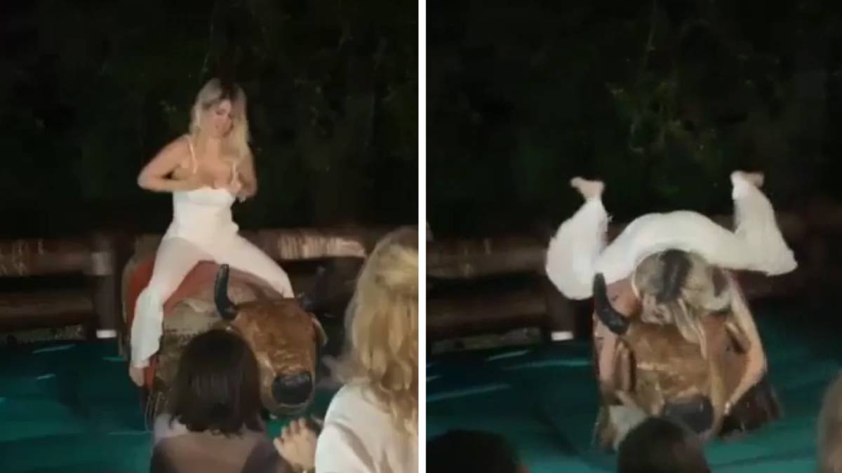 La novia de Icardi se hace viral montada en toro mecánico - AS Colombia